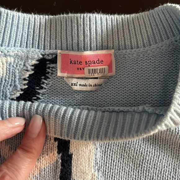 Kate Spade Game Set Match Tennis Racket Sweater - Picture 5 of 8